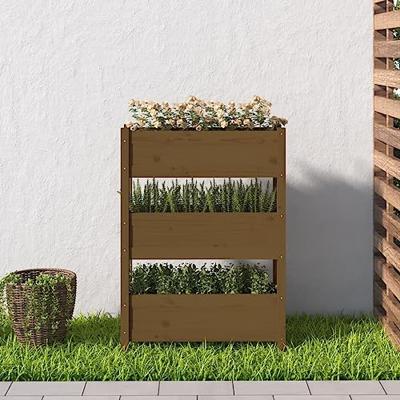 VidaXL Plantenbak 77x25x104,5 cm massief grenenhout honingbruin VidaXL Plantenbak 77x25x104,5 cm massief grenenhout honingbruin