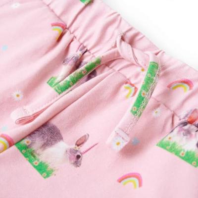 Kindershorts met trekkoord konijnenprint 104 lichtroze Kindershorts met trekkoord konijnenprint 104 lichtroze