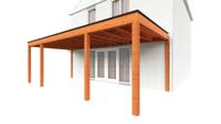Trendhout Aanbouwveranda Modena 720x365 cm- Plat dak- Hout- Trendhout - thumbnail