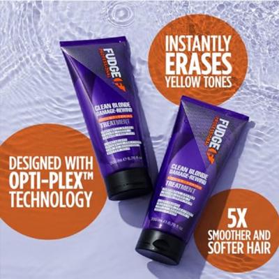 Fudge Clean Blonde Damage Rewind Violet Toning Treatment 200ml