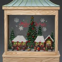 Konstsmide 4287-000 LED-lantaarn Kerstmarkt Warmwit LED Natuur Watergevuld, Timer - thumbnail