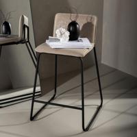 Nohr Barkruk 'Sheridan' Microvezel, kleur Beige (zithoogte 64cm) - thumbnail