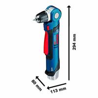 Bosch Blauw GWB 12V-10 Solo Haakse boormachine | zonder accu&apos;s en lader in L-boxx - 0601390909 - thumbnail