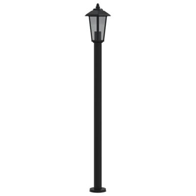 VidaXL Vloerlamp voor buiten 120 cm roestvrijstaal zwart