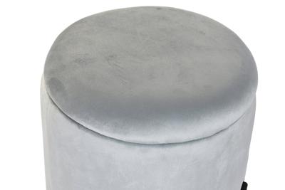 Voetensteun DKD Home Decor Grijs Metaal Polyester (42 x 42 x 42 cm)