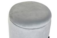 Voetensteun DKD Home Decor Grijs Metaal Polyester (42 x 42 x 42 cm) - thumbnail