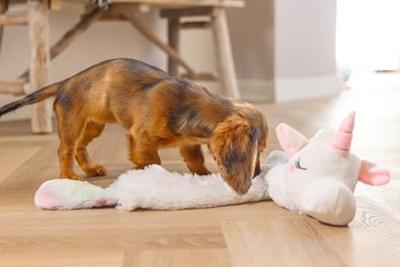Beeztees Puppy flatino unicorn lo wit 74cm - thumbnail