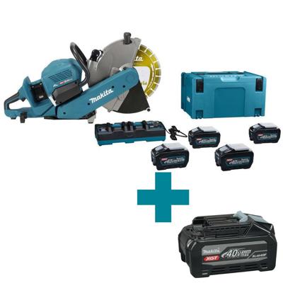 Makita CE002GT401X | XGT 2x40 V Max Doorslijper 355mm | 4 x 5.0 Ah accu + duo snellader | met AWS zender | In Mbox - CE002GT401X