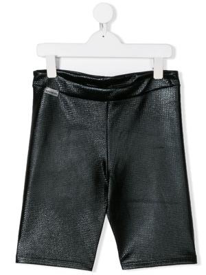 Andorine TEEN textured biker shorts - Black