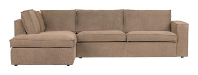 WOOOD Hoekbank 'Freddie' Links, Melange, kleur Lever