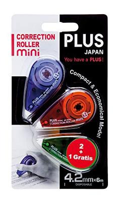 Plus mini correctieroller, 2 + 1 gratis, op blister