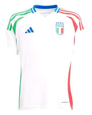 Italië Shirt Uit Junior 2024-2026 - Maat 140 - Kleur: Wit | Soccerfanshop