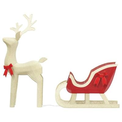VidaXL Kerstdecoratie rendier en slee 100 led's warmwit VidaXL Kerstdecoratie rendier en slee 100 led's warmwit