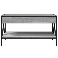 Salontafel met Infinity LED 70x50x38 cm grijs sonoma eikenkleur - thumbnail