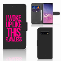 Samsung Galaxy S10 Hoesje met naam Woke Up - Origineel Cadeau Zelf Maken - thumbnail