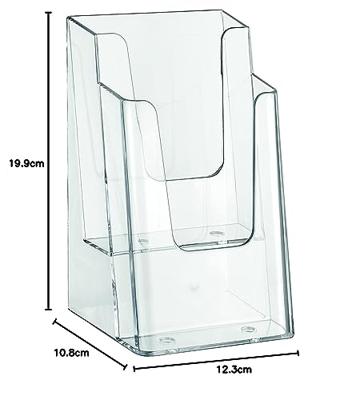 Folderhouder europel 2 vaks 1/3 a4 transparant