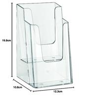 Folderhouder europel 2 vaks 1/3 a4 transparant - thumbnail