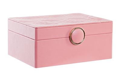 Doos-Juwelenkistje DKD Home Decor Roze Hout MDF 17 x 13 x 8,5 cm Doos-Juwelenkistje DKD Home Decor Roze Hout MDF 17 x 13 x 8,5 cm