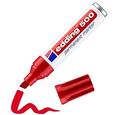 Edding 500 permanent marker 2-7mm schuin rood Edding 500 permanent marker 2-7mm schuin rood