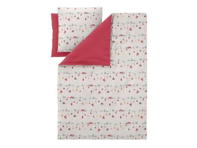 LIVARNO Satijnen dekbedovertrek 200 x 200 cm (Guirlande)