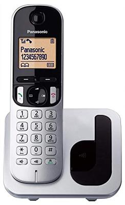 Draadloze telefoon Panasonic KXTGC212SPS Amber Zilverkleurig Metaal