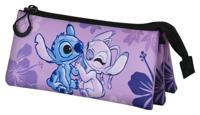 Lilo & Stitch FAN Triple Pencil case 2.0 Stitch & Angel Lilac - thumbnail