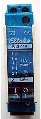 Eltako R12-110-12V DC Schakelrelais Nominale spanning: 12 V Schakelstroom (max.): 8 A 1x NO, 1x NC 1 stuk(s) Eltako R12-110-12V DC Schakelrelais Nominale spanning: 12 V Schakelstroom (max.): 8 A 1x NO, 1x NC 1 stuk(s)