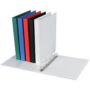 Ringband Quantore A4 4-rings D-mech 20mm PP wit | 20 stuks Ringband Quantore A4 4-rings D-mech 20mm PP wit | 20 stuks