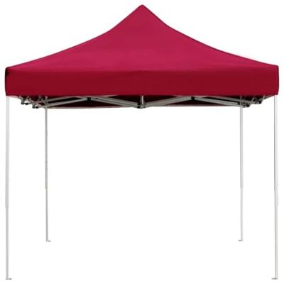 VidaXL Partytent professioneel inklapbaar 4,5x3 m aluminium wijnrood