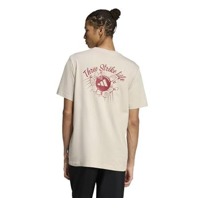 Adidas Novelty Bowl T-Shirt Heren Beige - Maat S - Kleur: BeigeRood | Soccerfanshop