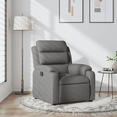 Fauteuil verstelbaar stof donkergrijs