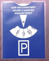 Parkeerschijf in transparante etui, blauw - thumbnail