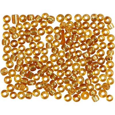 Creativ Company Rocailles, d 3 mm, afm 8/0, gatgrootte 0,6-1,0 mm, goud, 25 gr/ 1 doos Creativ Company Rocailles, d 3 mm, afm 8/0, gatgrootte 0,6-1,0 mm, goud, 25 gr/ 1 doos