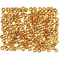 Creativ Company Rocailles, d 3 mm, afm 8/0, gatgrootte 0,6-1,0 mm, goud, 25 gr/ 1 doos - thumbnail