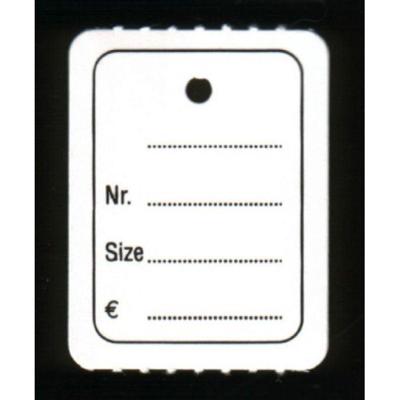 Hangetiket op rol 30x40mm bedrukt 1000 stuks