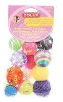 ZOLUX KATTENSPEELGOED FANCY GEKLEURDE BALLEN ASSORTI 12 ST - thumbnail