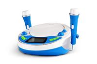 X4 Tech Bobby Joey Jam Box CD-speler voor kinderen Bluetooth, AUX, CD, USB, SD Incl. karaoke-functie, Incl. microfoon Blauw - thumbnail