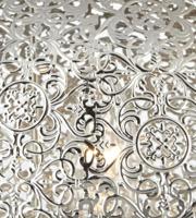 Searchlight Marokaanse stijl tafellampFretwork RVS - EU8221-1SS - thumbnail