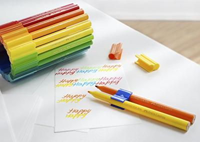 Faber Castell fc-155533 viltstiften connector 33 stuks met 10 clips in vrachtwagen - thumbnail