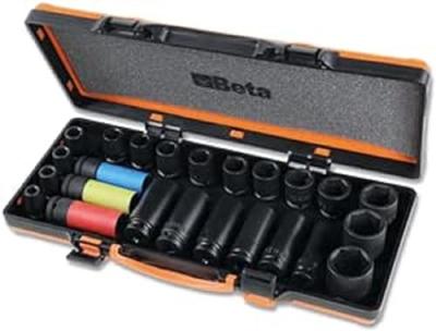 Beta 720/C24 24-delig set slagdoppen | 1/2" aandrijf aansluiting | gefosfateerd | in metalen kist - 007200904 007200904