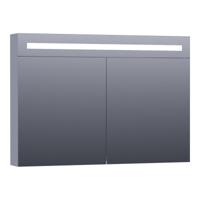 Brauer Promise Deluxe Spiegelkast - 100 cm - met Directe Verlichting - 2 Dubbelzijdige Spiegeldeuren - Mat Grijs - thumbnail