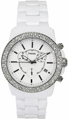 Horlogeband Fossil CH2671 Kunststof/Plastic Wit 9mm Horlogeband Fossil CH2671 Kunststof/Plastic Wit 9mm