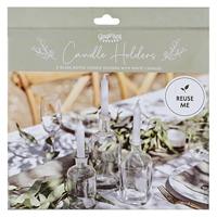 Ginger Ray SW-812 Glazen Kaarshouders met Kaarsen - thumbnail