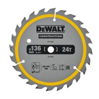 DeWalt Accessoires Cirkelzaagblad 136x10x24t, wisseltand, positief 20°, kerf 1,6mm - DT1947-QZ - thumbnail