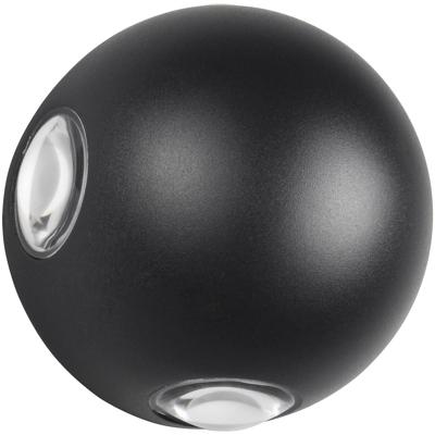 LED Buiten Wandlamp - 4 Lichtpunten - Mat Zwart - Waterdicht IP54