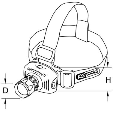 KS Tools 550.1238 Hoofdlamp LED werkt op batterijen 140 lm 3 h