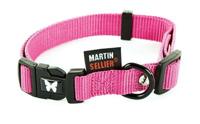 MARTIN SELLIER HALSBAND NYLON ROZE VERSTELBAAR 16 MMX30-45 CM - thumbnail