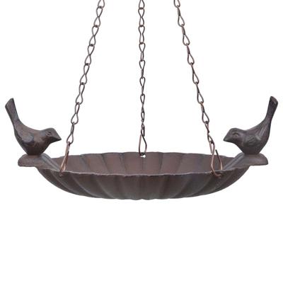 Vogelbad hangend met 2 vogels / Esschert Design Vogelbad hangend met 2 vogels / Esschert Design