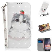 3D gekleurde tekening schattig Cat patroon horizontale Flip lederen case voor Nokia 3 2 met houder & card slots & portemonnee - thumbnail