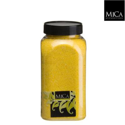 Zand geel fles 1 kilogram Mica - Mica decorations